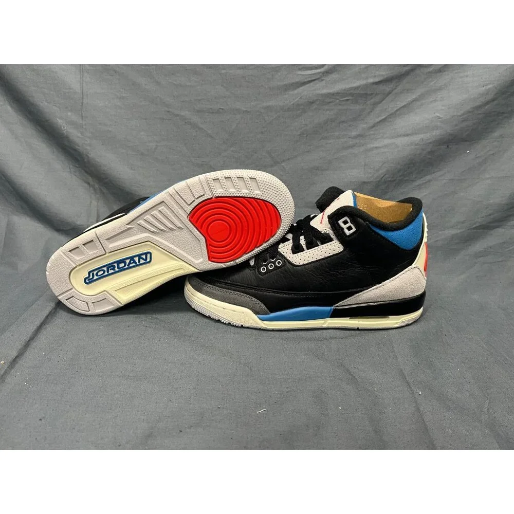 Nike Boys Air Jordan 3 Retro OG (GS) Sneakers Black Size 4 NEW NO BOX! - Picture 2 of 11